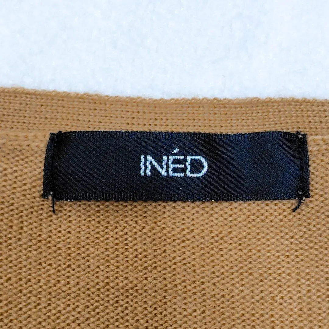 [Good condition✨] Inedo long sleeve thin V-neck cardigan brown 9 adjustable wear