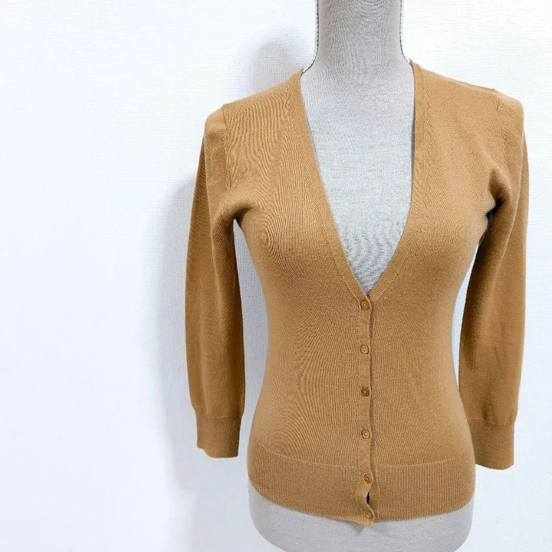 [Good condition✨] Inedo long sleeve thin V-neck cardigan brown 9 adjustable wear