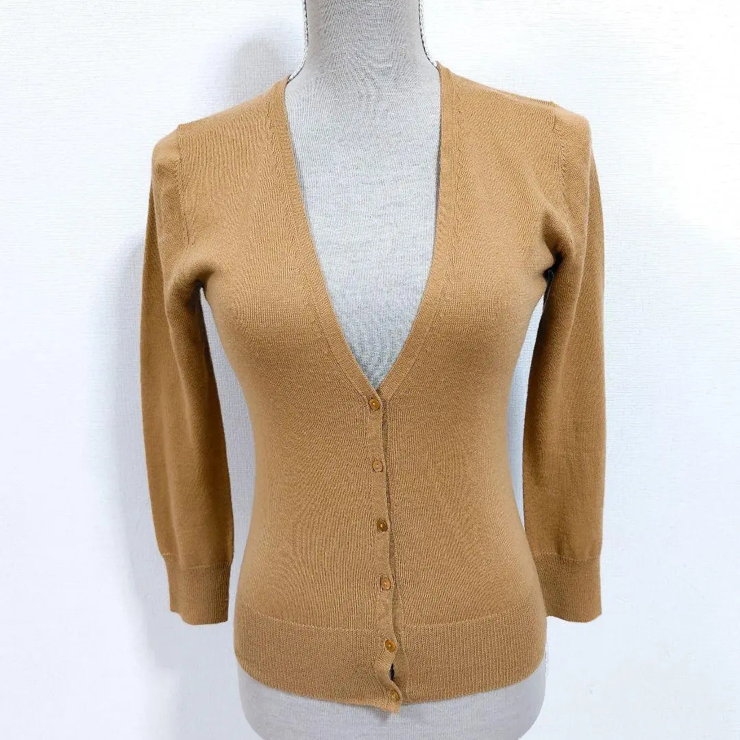 [Good condition✨] Inedo long sleeve thin V-neck cardigan brown 9 adjustable wear