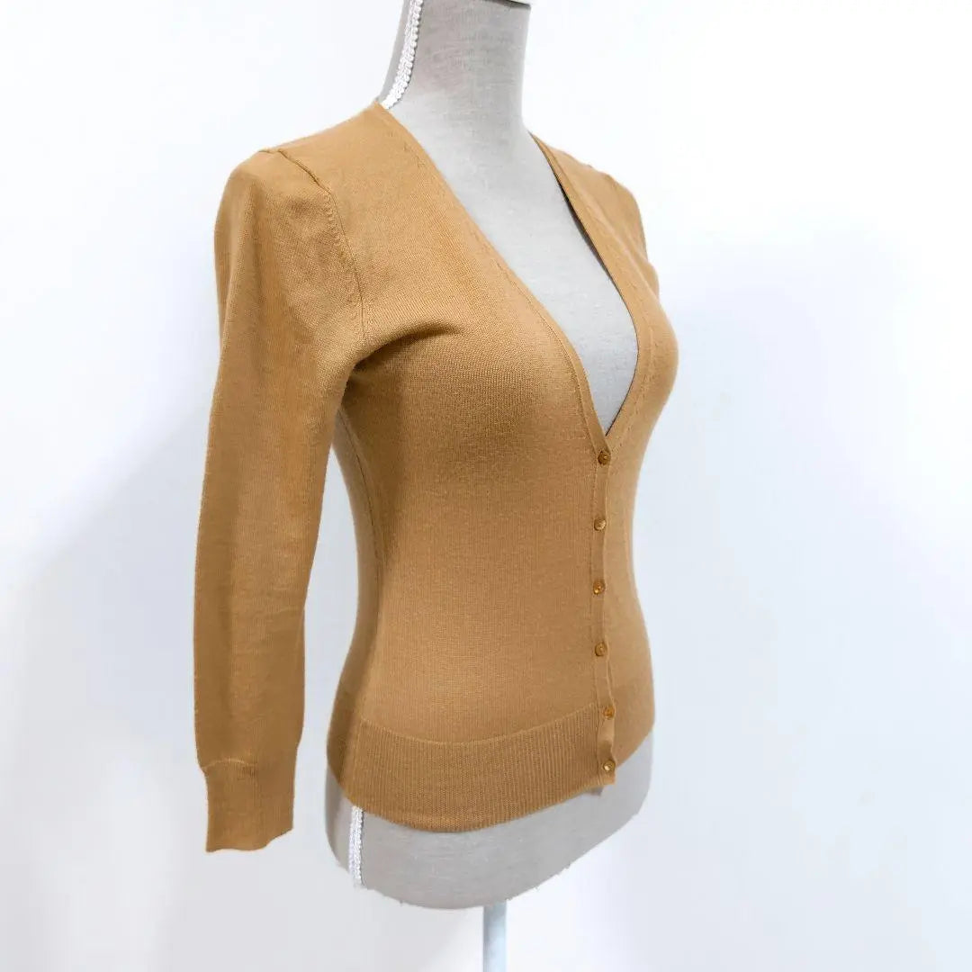 [Good condition✨] Inedo long sleeve thin V-neck cardigan brown 9 adjustable wear