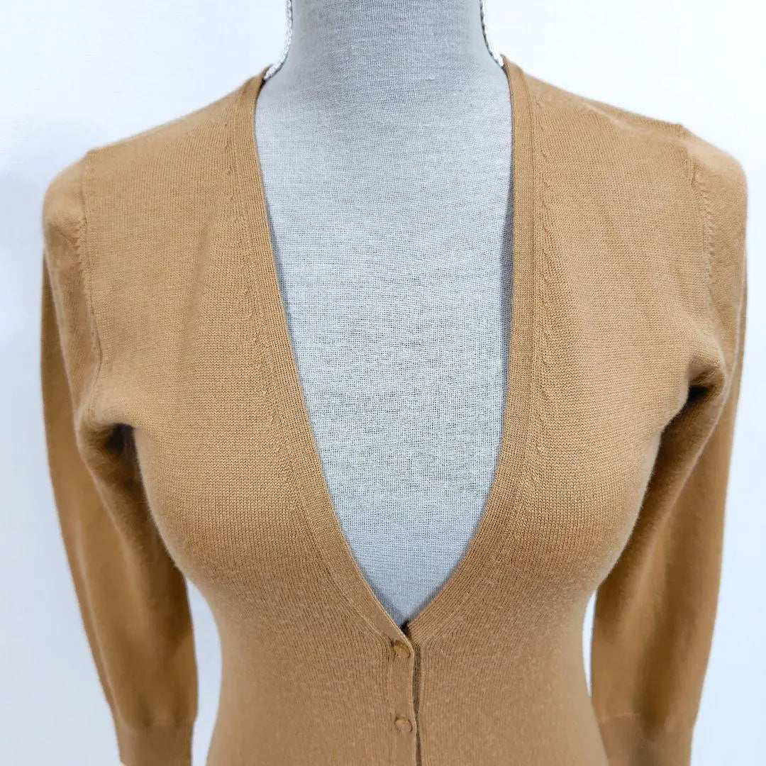 [Good condition✨] Inedo long sleeve thin V-neck cardigan brown 9 adjustable wear