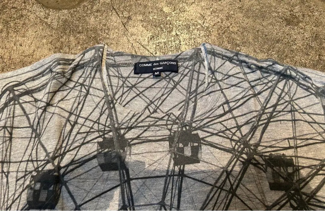 New COMME des GARCONS HOMME Ferris wheel transfer T -shirt M2005