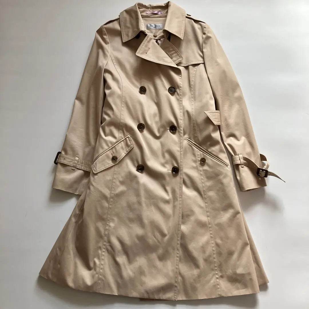 [Beautiful goods] LES MUES Trench coat Liner Belt job hunting beige | 【美品】LES MUES トレンチコート　ライナー付き　ベルト就活　ベージュ