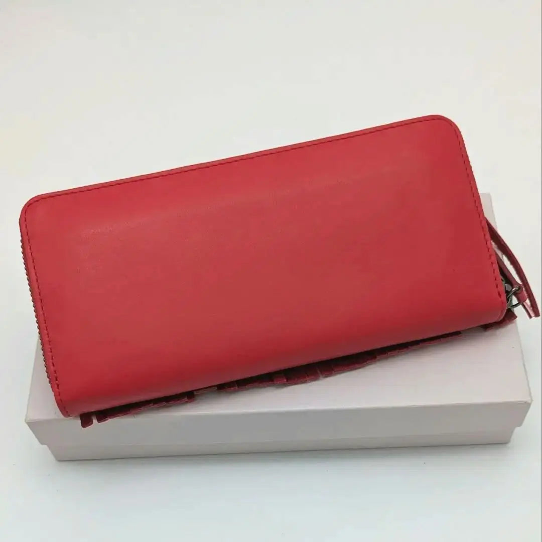 Unused ✨Vivian Westwood Fringe Long Wallet Red Orb Leather