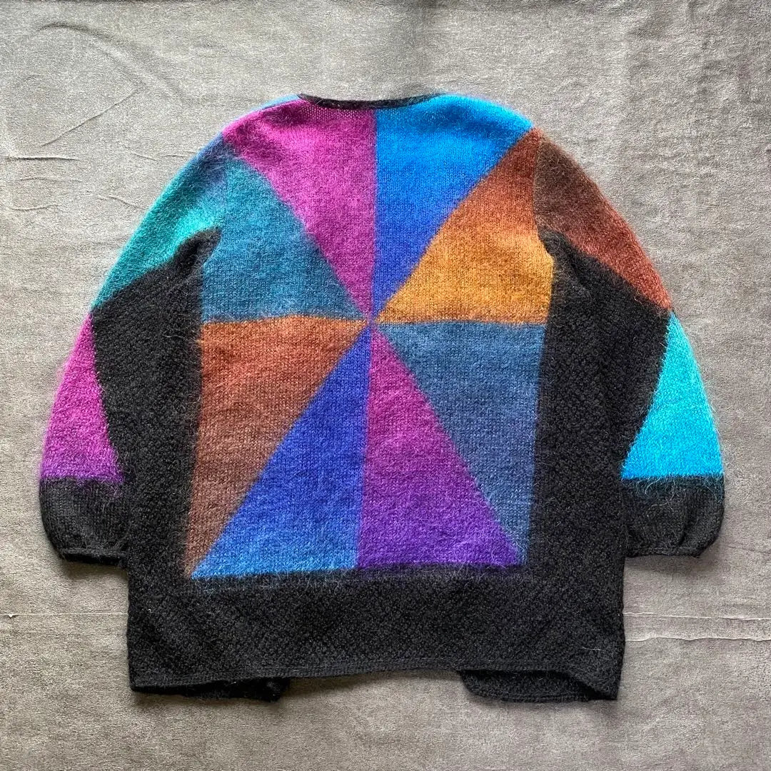 [Special] Vintage Mohair Knit Cardigan Rainbow