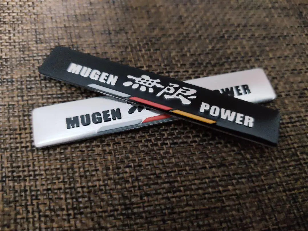 ¡Conjunto de 2! [Nuevo producto] Adhesivo con emblema de aluminio MUGEN (Mugen) J