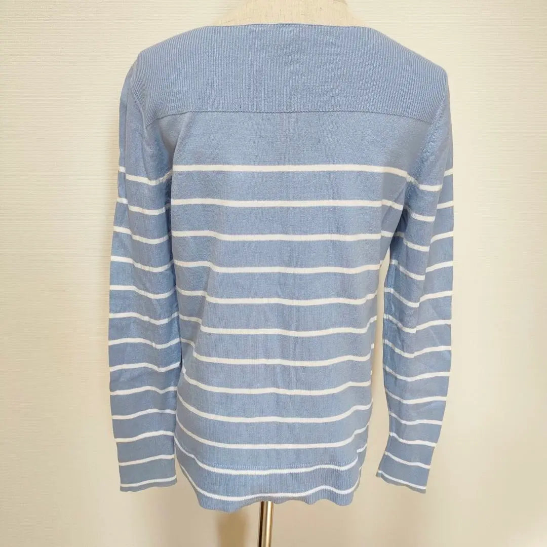 [GAP] Neck rib, striped pattern thin knit, popular brand M 1412