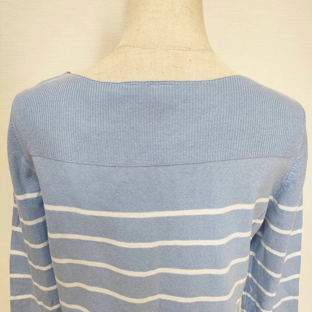 [GAP] Neck rib, striped pattern thin knit, popular brand M 1412