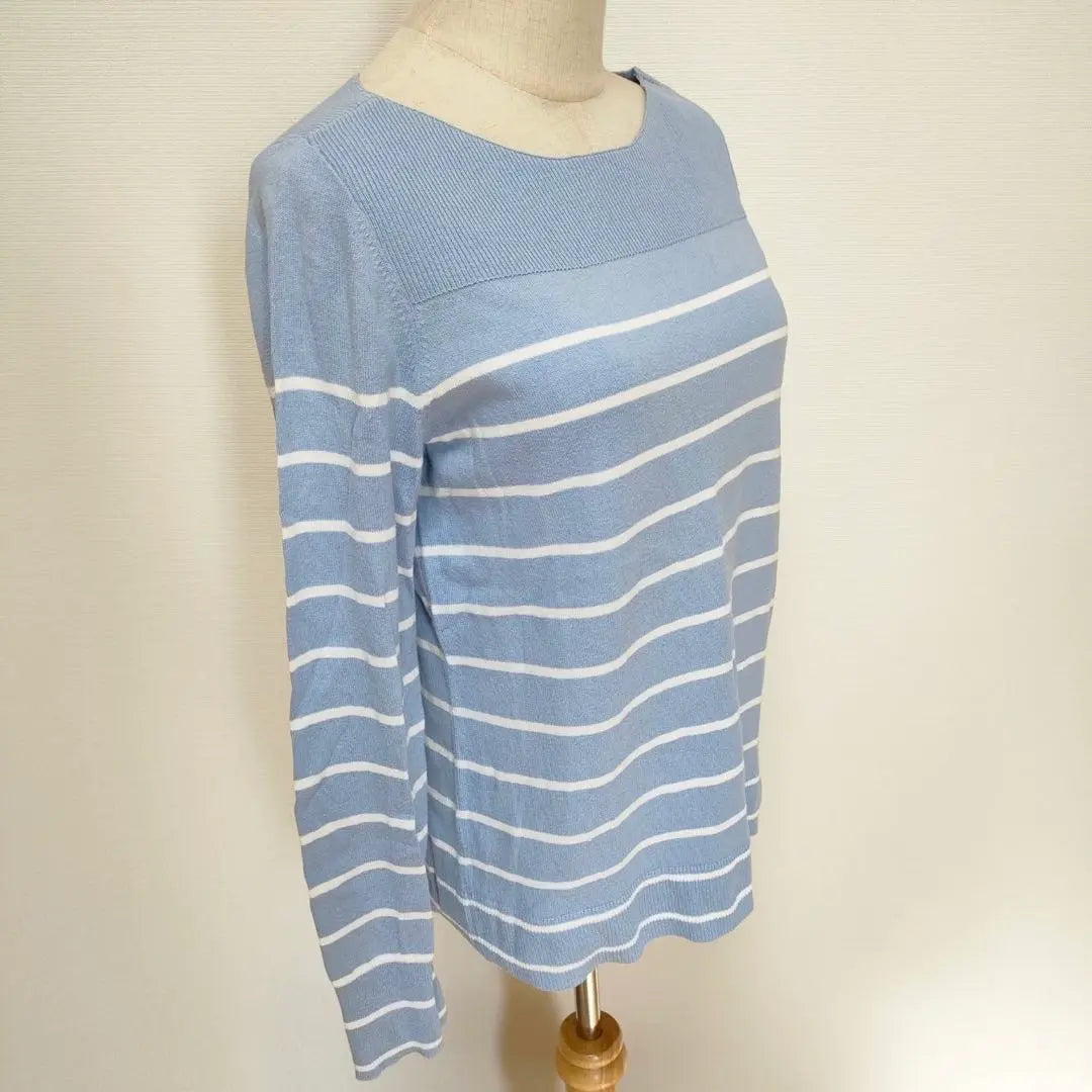 [GAP] Neck rib, striped pattern thin knit, popular brand M 1412