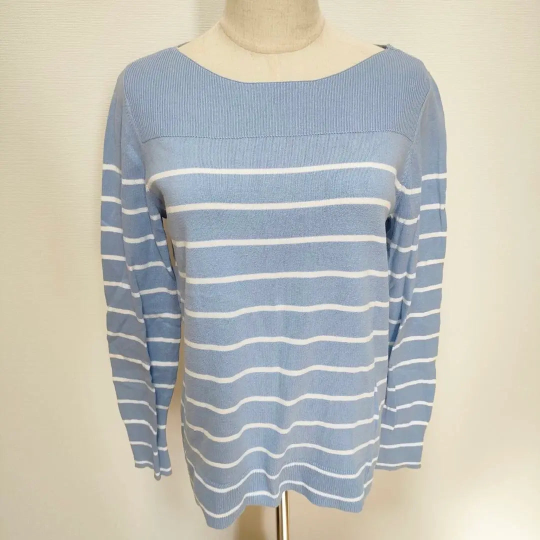 [GAP] Neck rib, striped pattern thin knit, popular brand M 1412