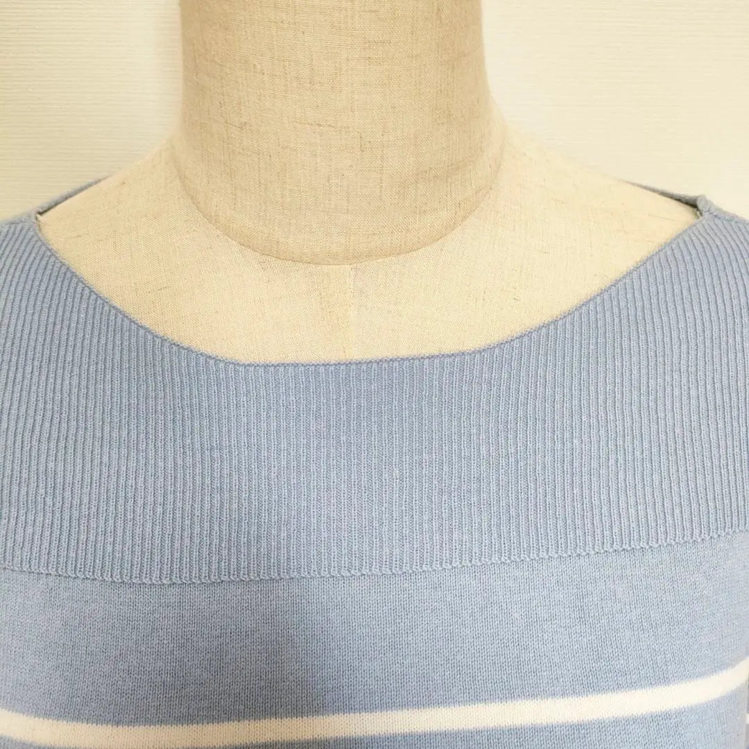 [GAP] Neck rib, striped pattern thin knit, popular brand M 1412