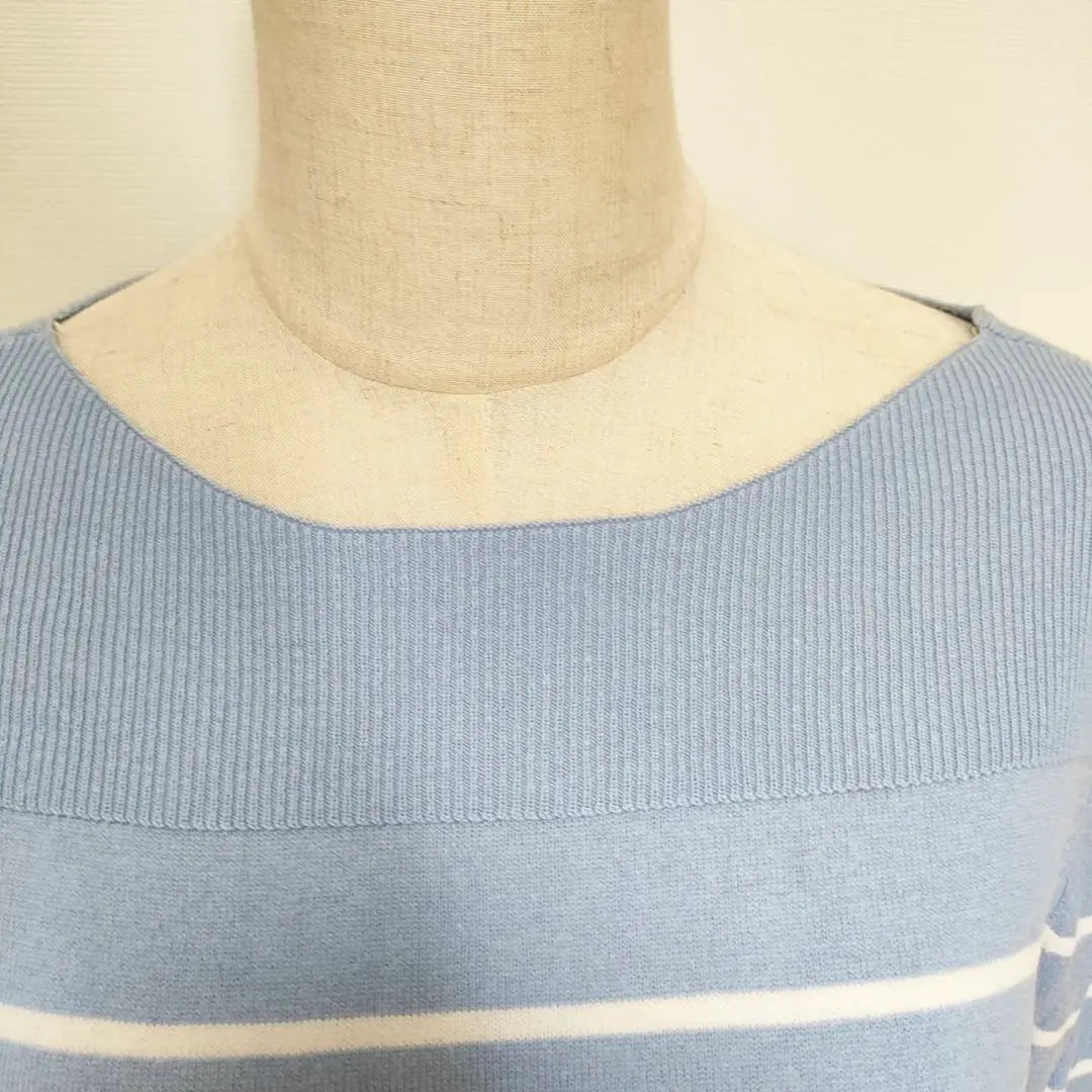 [GAP] Neck rib, striped pattern thin knit, popular brand M 1412