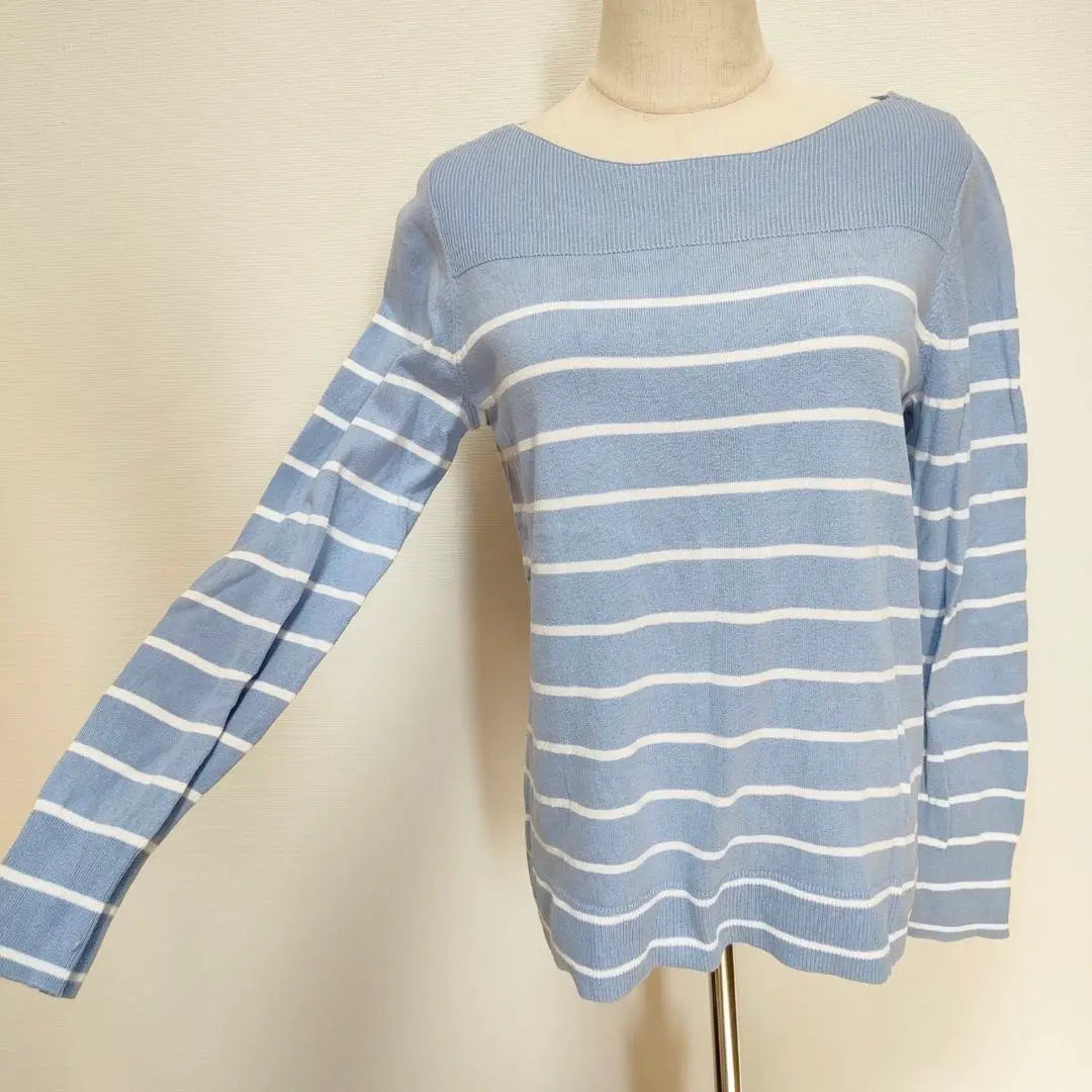 [GAP] Neck rib, striped pattern thin knit, popular brand M 1412