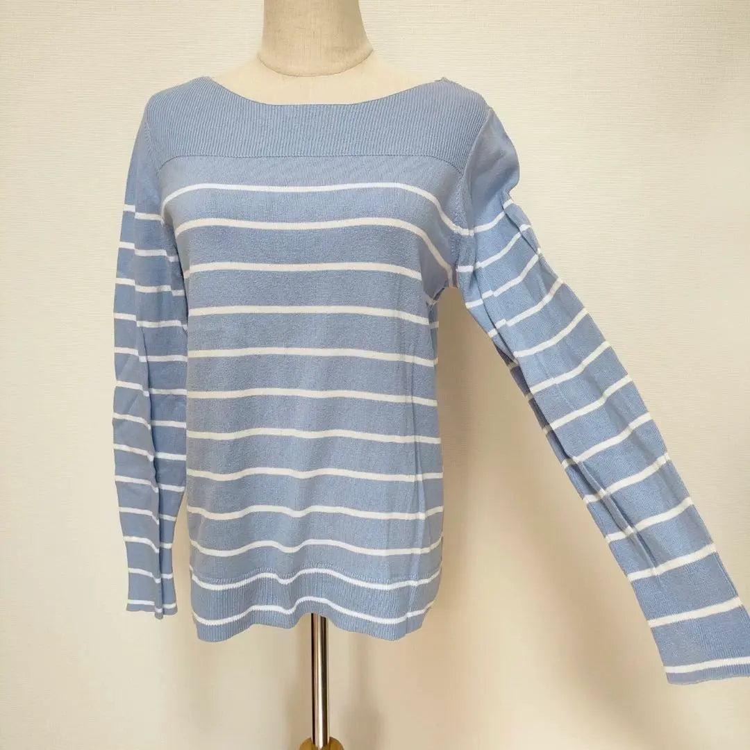 [GAP] Neck rib, striped pattern thin knit, popular brand M 1412