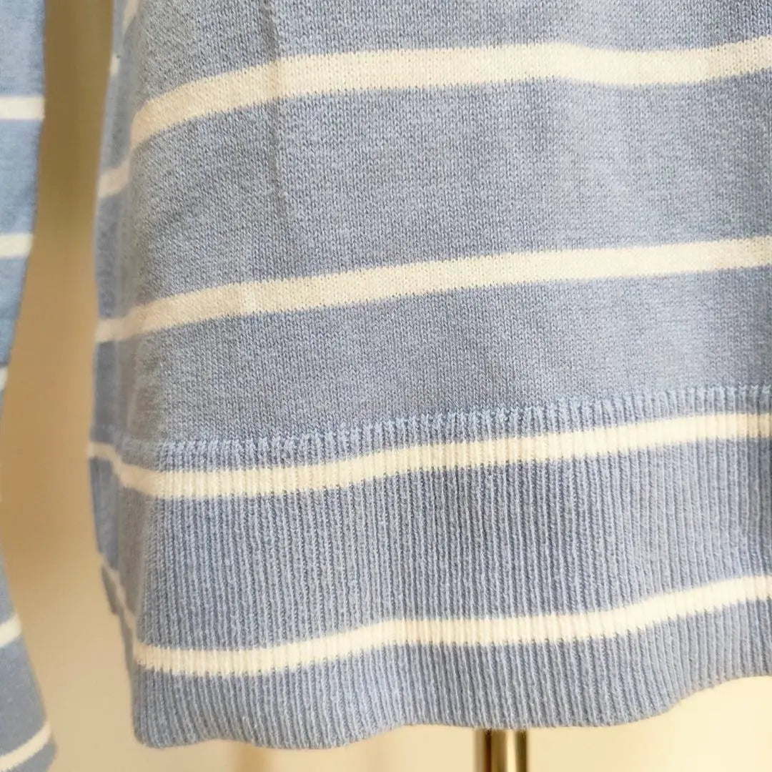 [GAP] Neck rib, striped pattern thin knit, popular brand M 1412