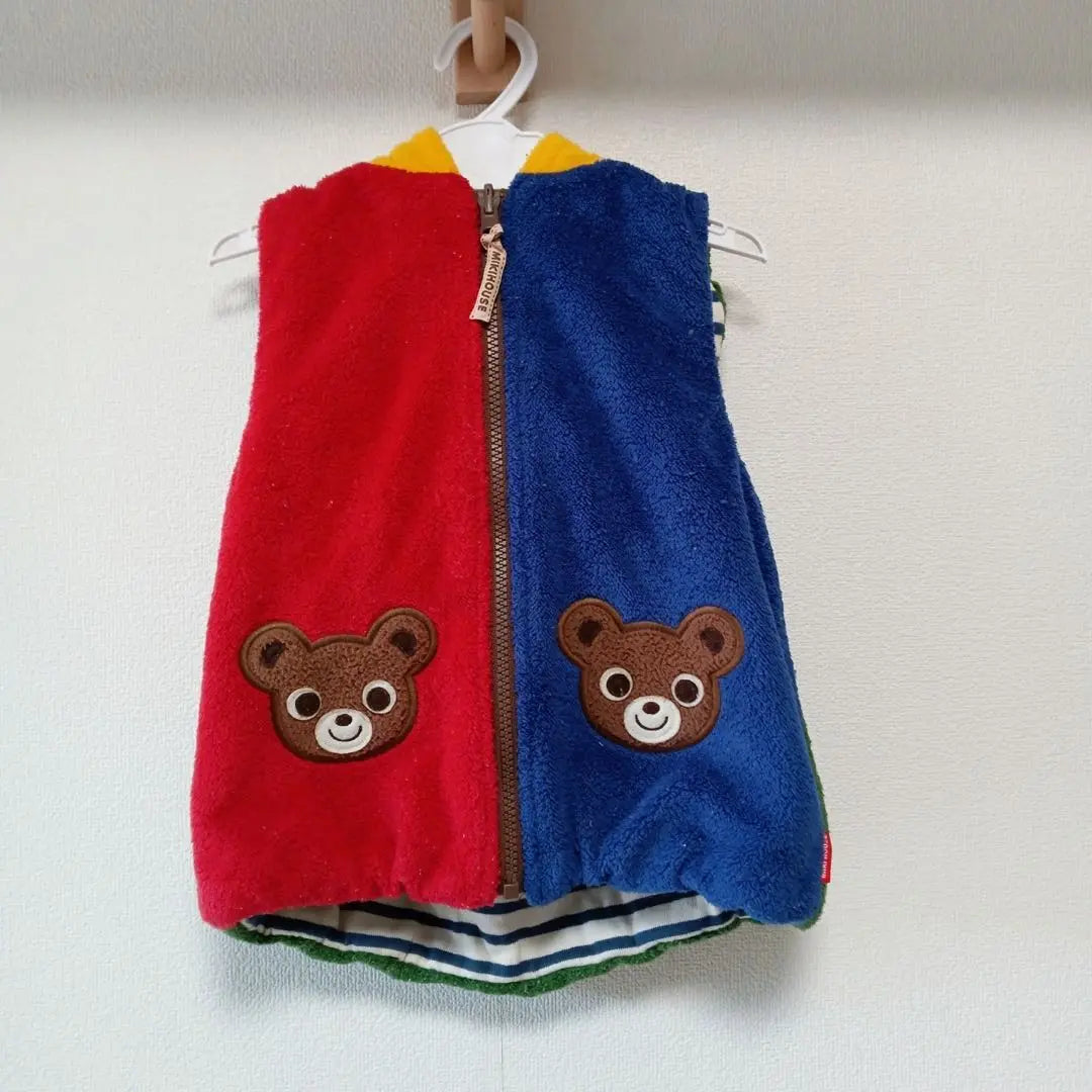 [Miki House] Pucchi's role-playing vest 110cm colorful fleece