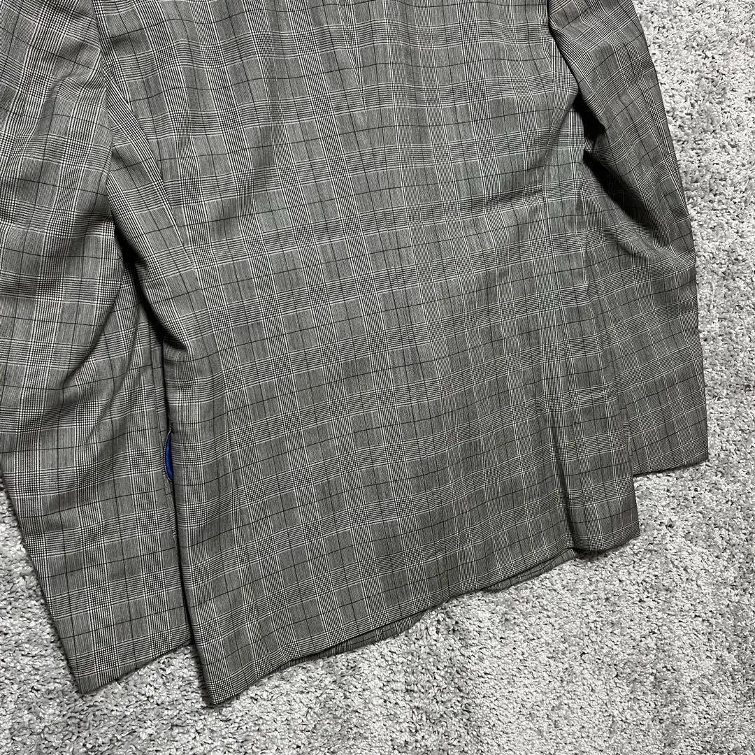 ★Good condition Cool Stratin [36] Check pattern wool tailored jacket AU2122