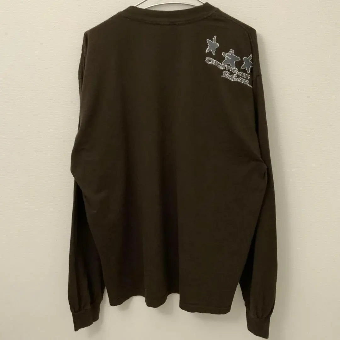 OKINAWA GEAR Dark Brown Long Sleeve Cut Soron Print Ron T | Okinawa Gear ダークブラウン 長袖カットソー　プリント　ロンT