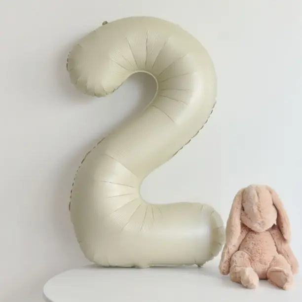 ▲Number 2▲Dust balloon beige birthday number 80cm number balloon