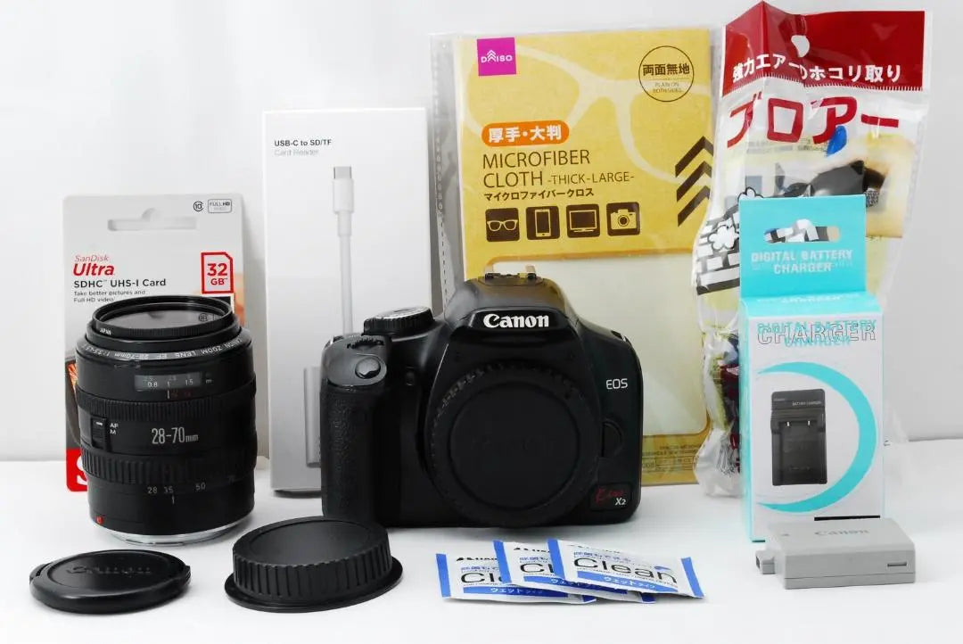 ❤️Canon eos Kiss X2❤️A set that can be used immediately♪Smartphone transfer OK♪