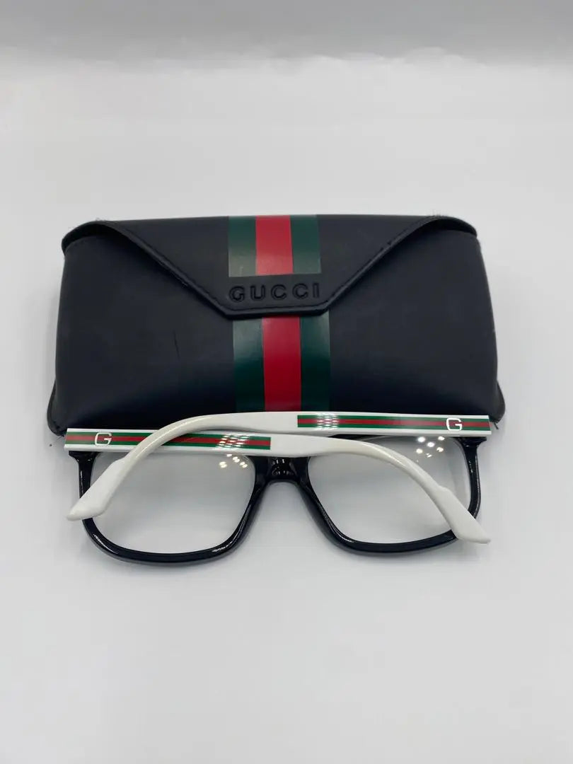 ‼ ️Extremely beautiful item!! ️Gucci Fashion Glasses Non-Prescription Square Sherry Line GG Logo