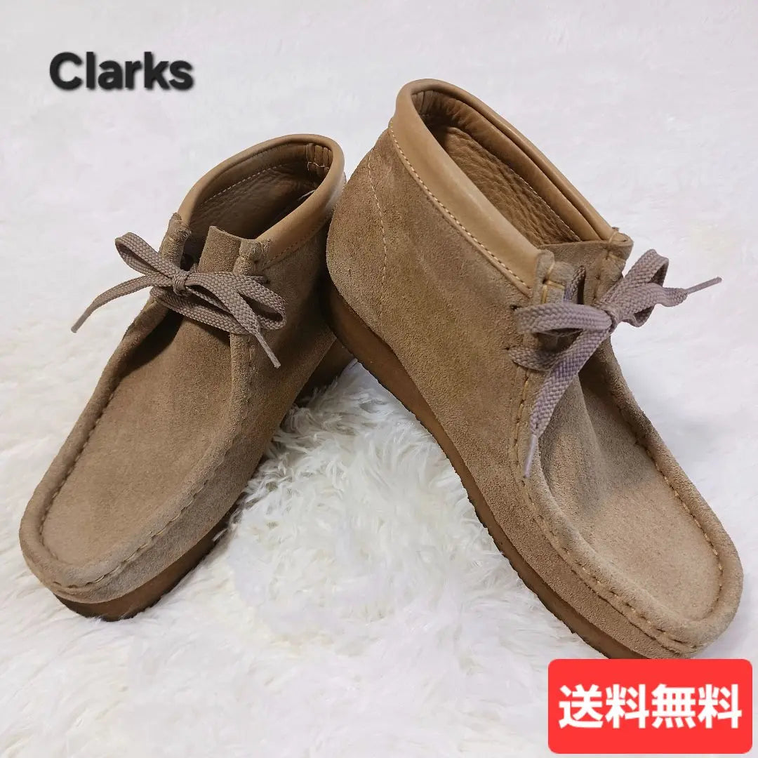 Clarks Beige Suede Wallaby Moccasin 22cm