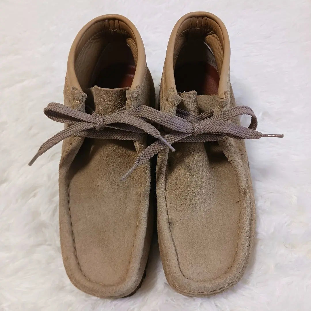 Clarks Beige Suede Wallaby Moccasin 22cm