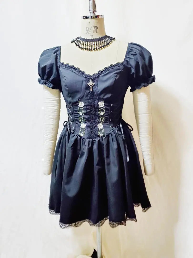 Disfraz de diablo pequeño para cosplay, vestido gótico lolita, estilo punk gótico con cordones