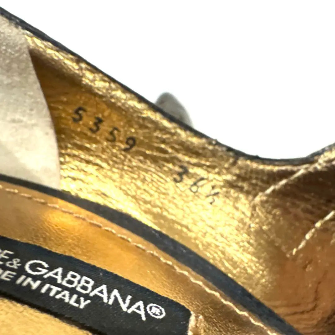 [Good condition] DOLCE & GABBANA High heels Leather Gold Sole