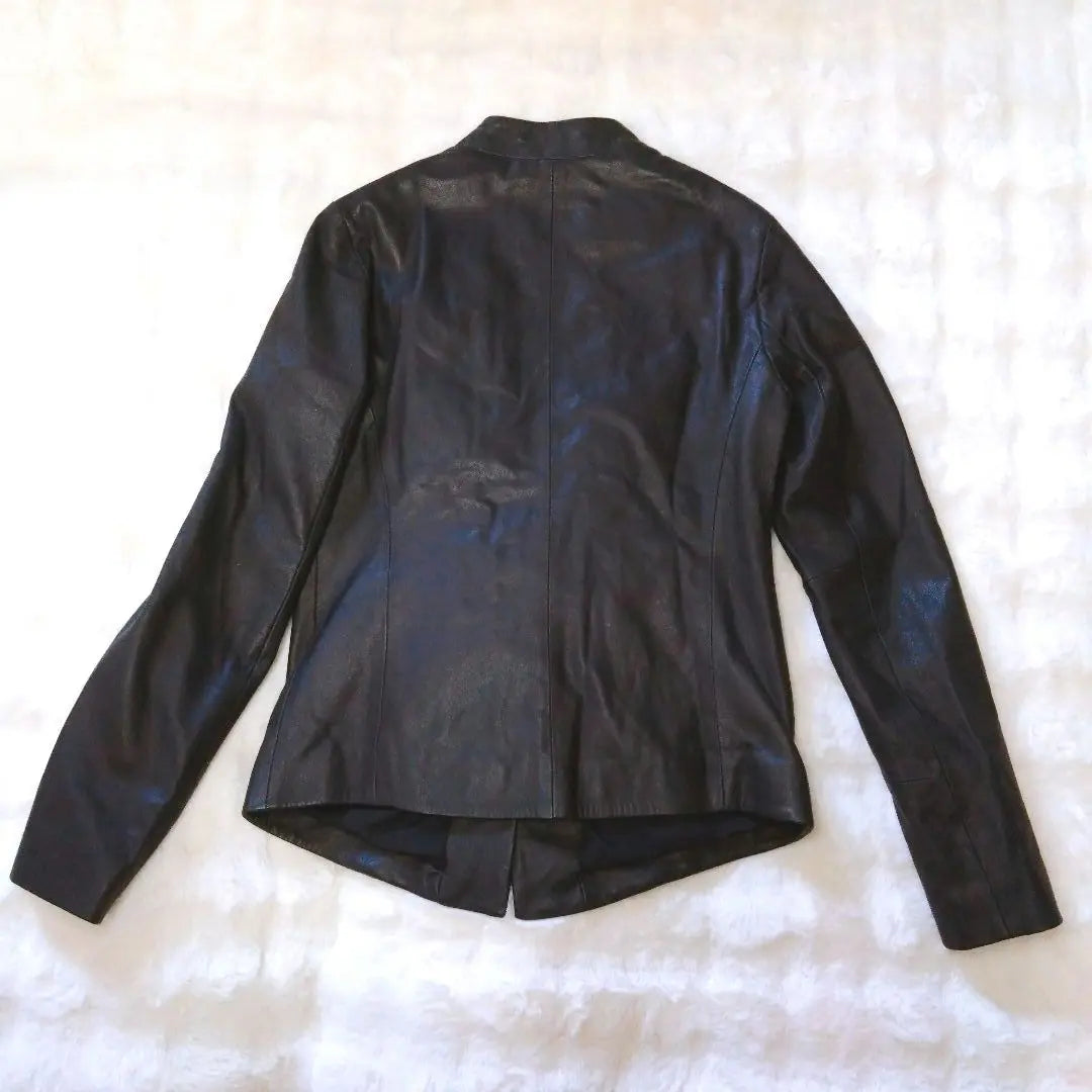 Good condition ☆ REPLAY Black Lamb Leather Single Riders S Replay Genuine Leather