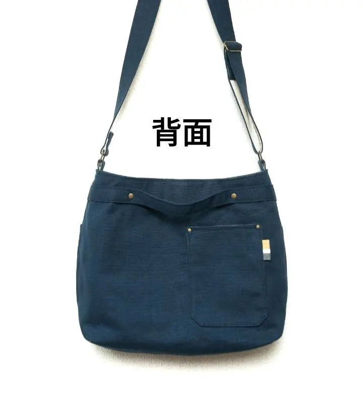 Pedido por Ruri☆Bolso de hombro de lona estándar: azul marino