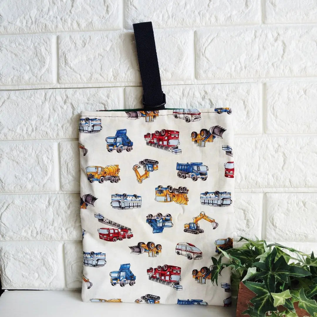 (Handmade) Shoe bag, Shoe case, Working car, Boy *Entry to kindergarten/school*