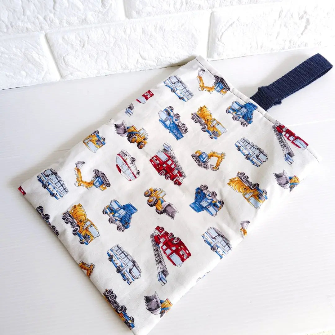 (Handmade) Shoe bag, Shoe case, Working car, Boy *Entry to kindergarten/school*