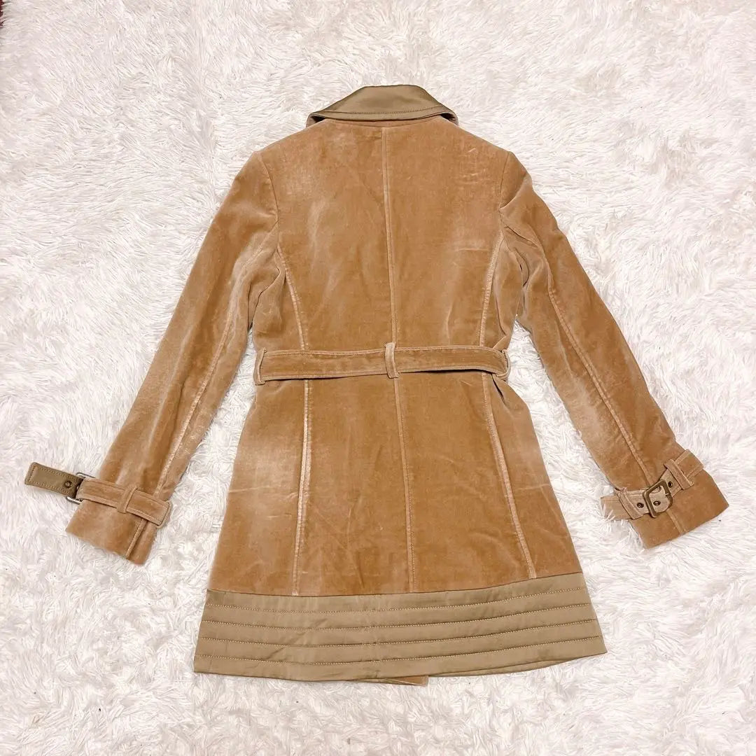 Grace Class Velour Stainless Trench Coat Beige