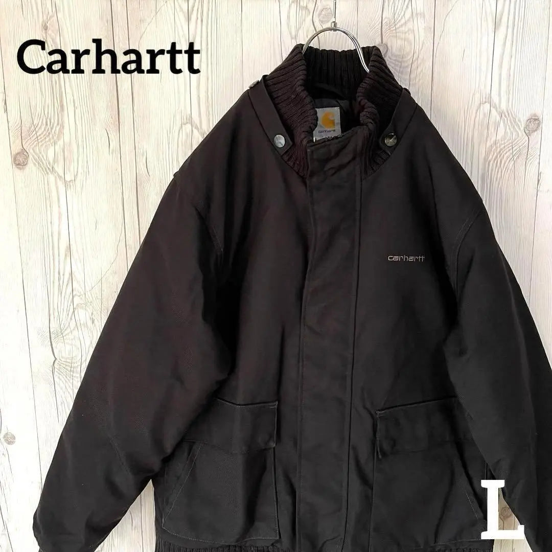 Chaqueta tipo blusón Carhartt Jumbar negra para hombre, talla L, abrigo con protección contra el frío