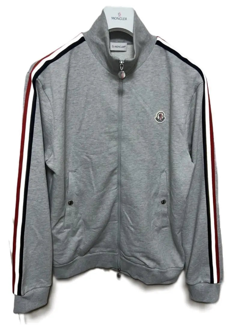 [Sin usar con etiqueta] Jersey con cremallera tricolor MONCLER talla S gris