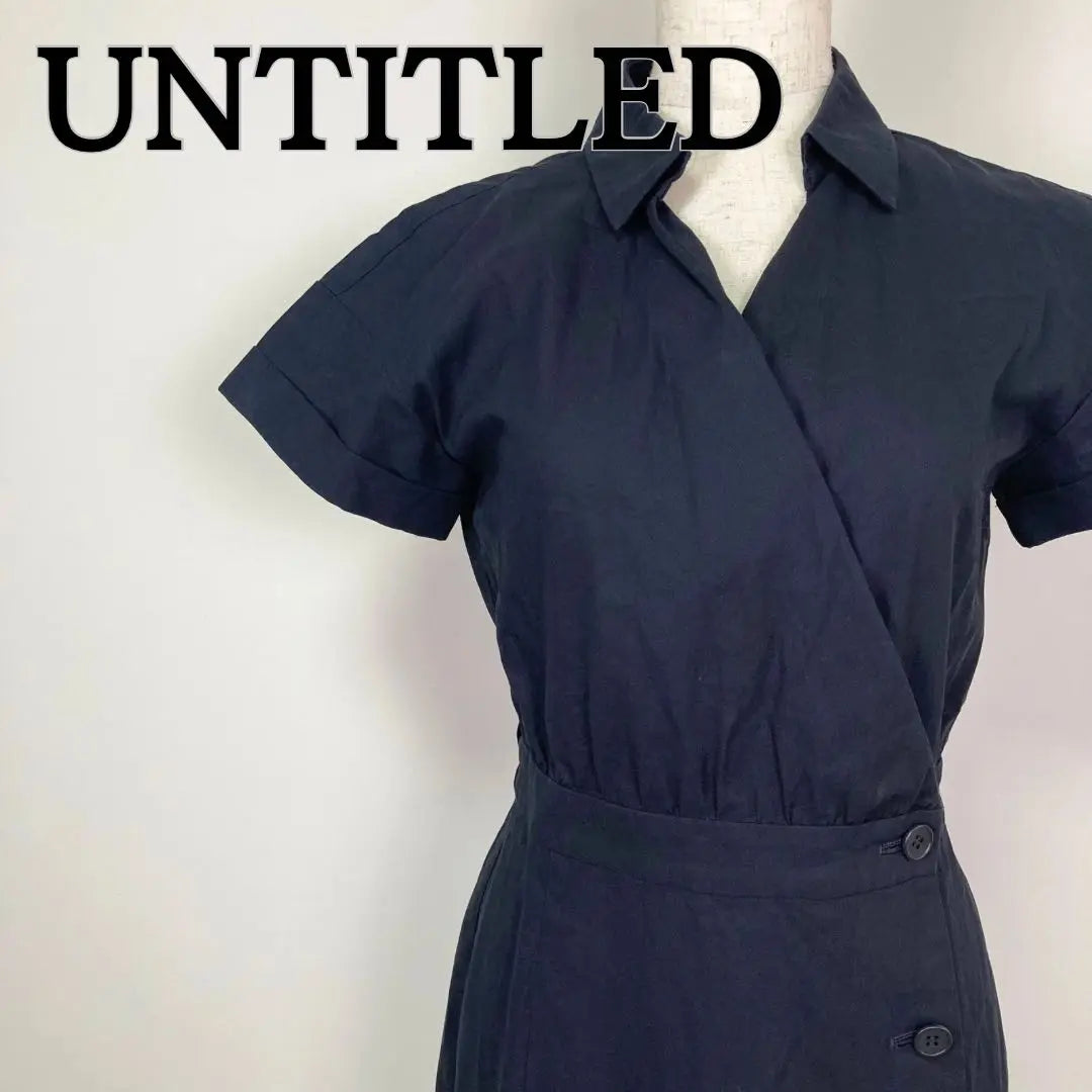 UNTITLED Navy Shirt Dress Button Navy XS