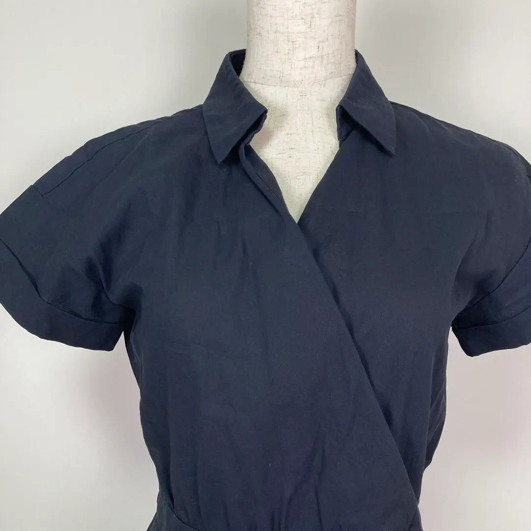 UNTITLED Navy Shirt Dress Button Navy XS