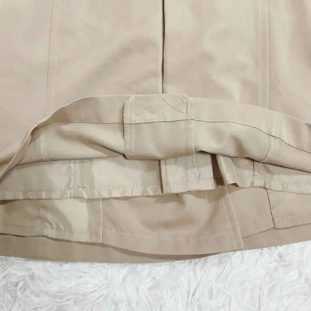 Mid-length trench coat ◆ Beige M Simple Basic Shiny Adult beautiful♪