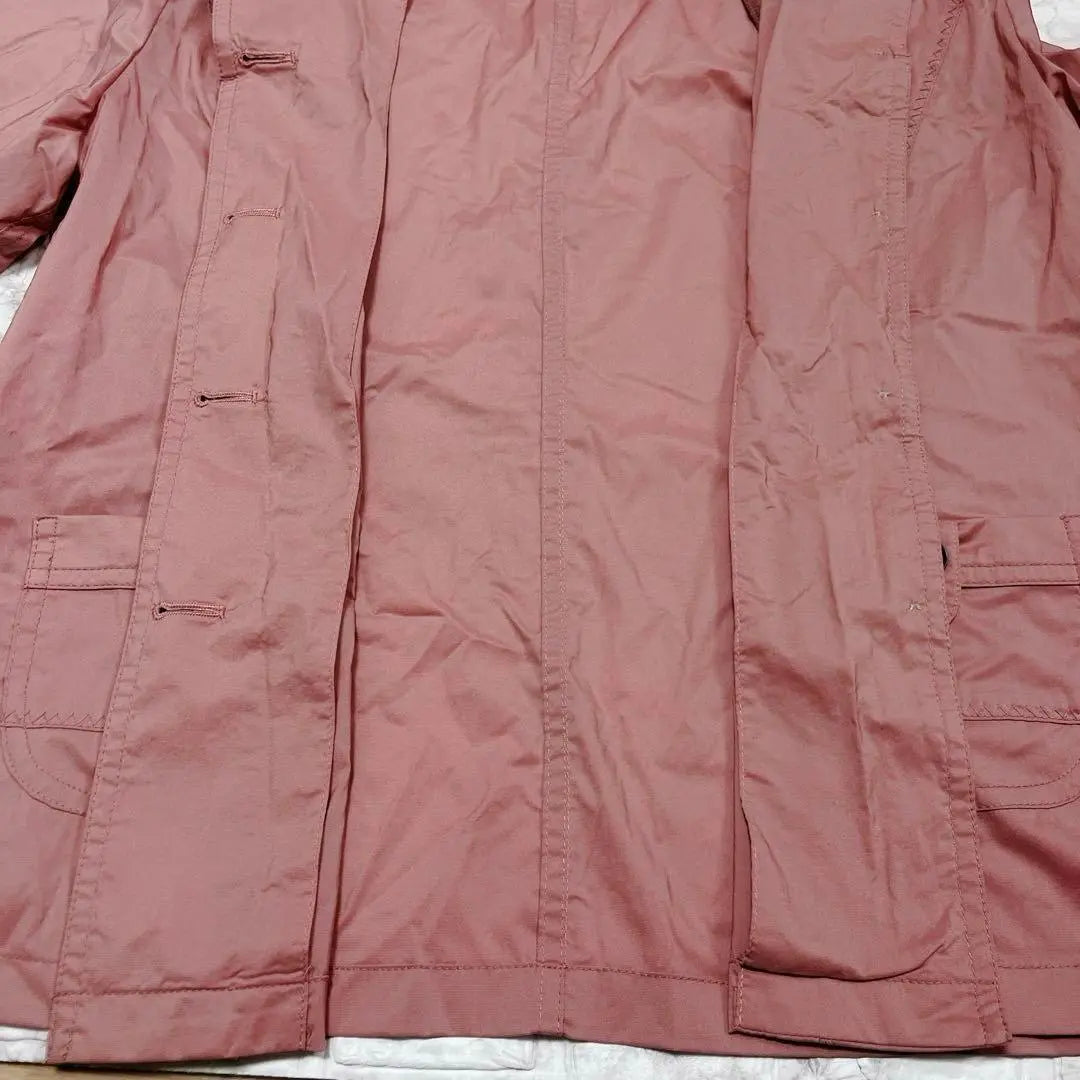 Gabardina M chaqueta jersey rosa hombros descubiertos manga larga vintage