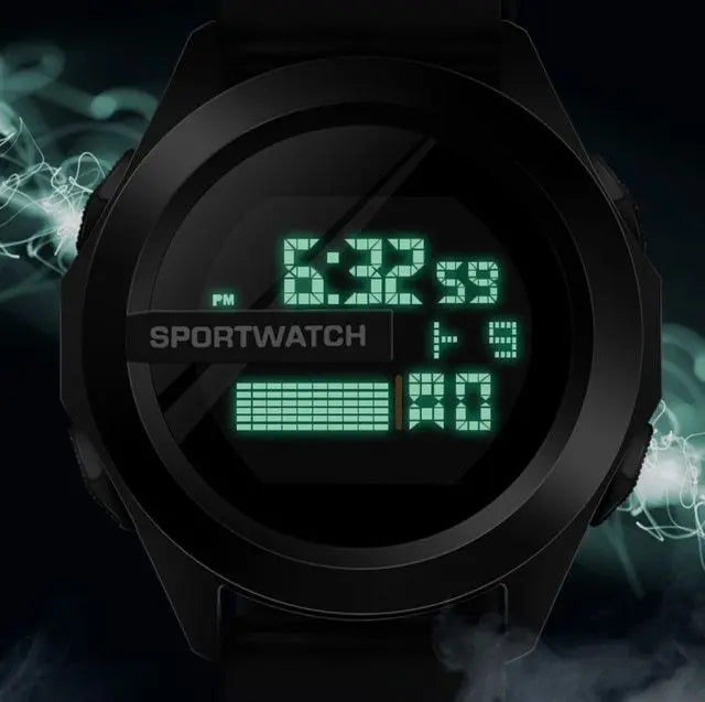 a55 Unisex LED Waterproof Sports Digital Watch Watch Blue 477