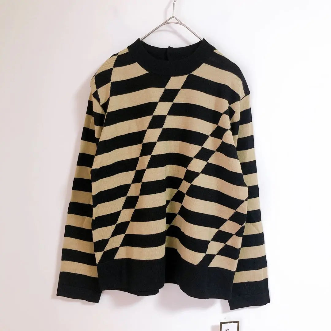 [New] [SAWADICA] (LL) Border Pattern Knit Sweater/Pullover/All-over Pattern