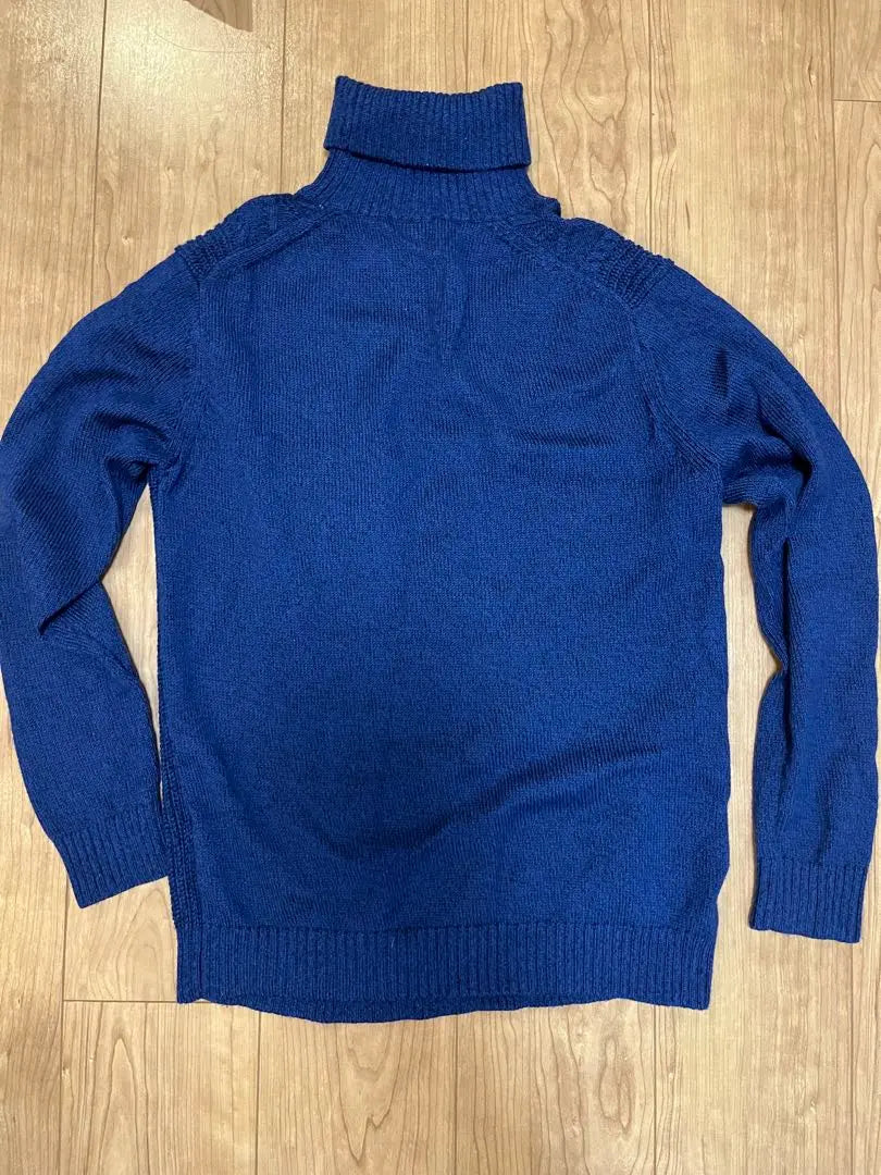 ÉDIFICE Navy Turtleneck Sweater L