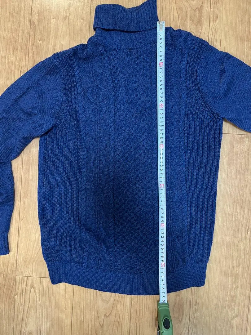 ÉDIFICE Navy Turtleneck Sweater L