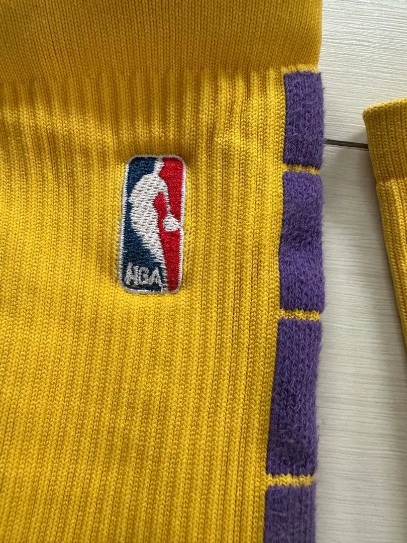 NBA NB A Socks Yellow/Purple & Yellow/White 2 pairs set