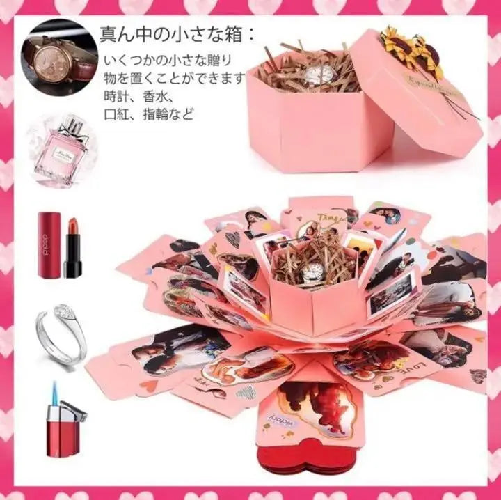 ★✨Low price✨★Gorgeous presentation! Surprise box gift handmade pink