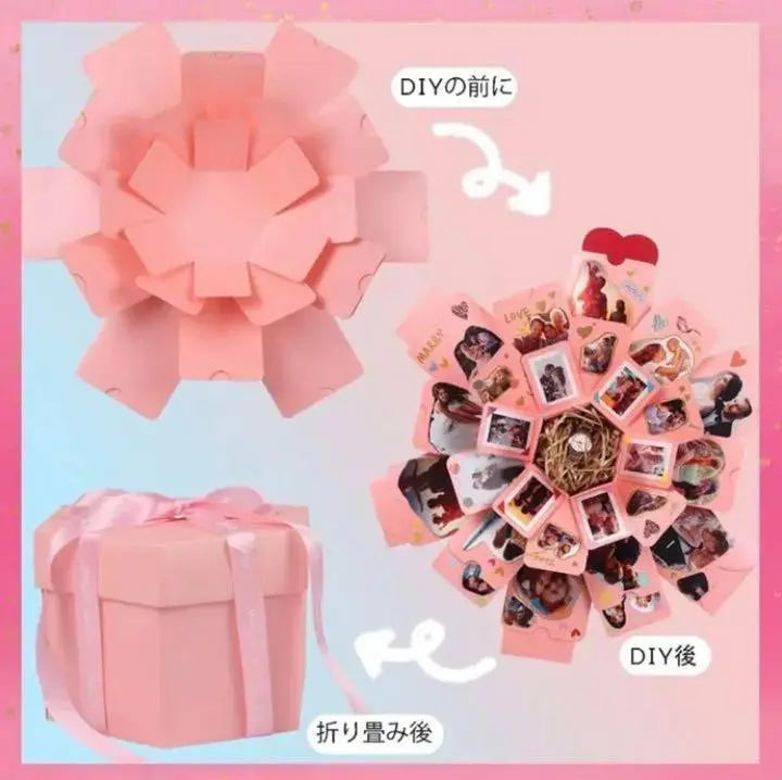 ★✨Low price✨★Gorgeous presentation! Surprise box gift handmade pink