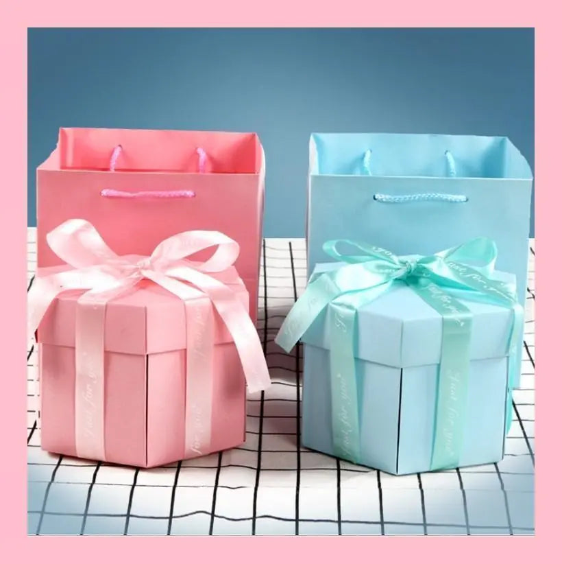 ★✨Precio bajo✨★Precio espectacular! Caja sorpresa de regalo hecha a mano en color rosa