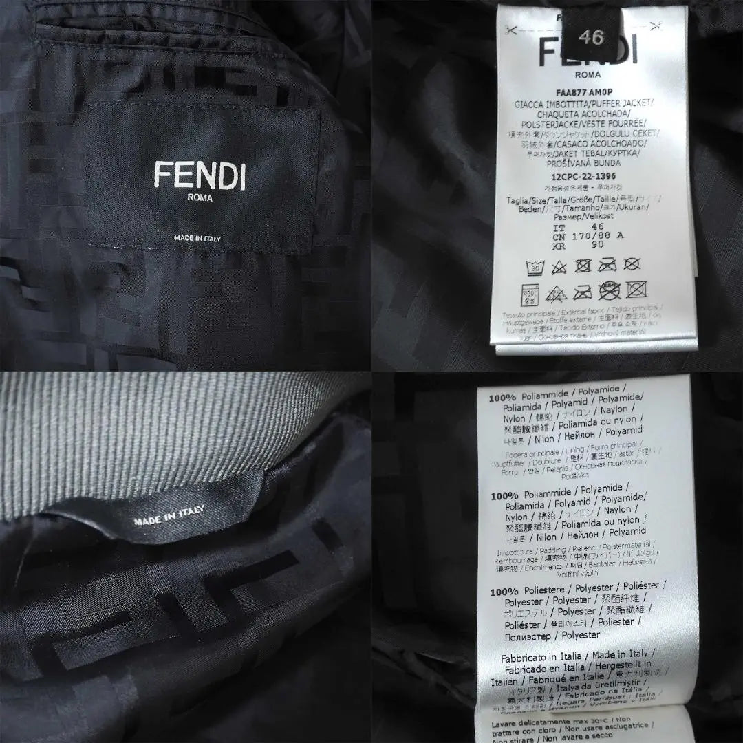 Cazadora bomber Fendi 22AW FF en excelente estado, talla 46, producto original