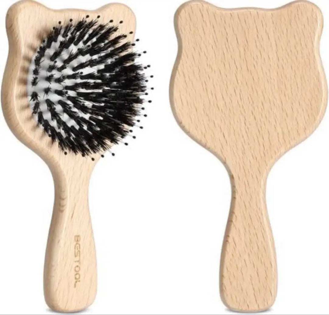 ✨Hairbrush✨Pig hair present Hair care Smooth Shiny hair Cute Travel